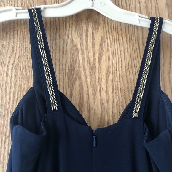 Laura Petites Navy Blue with Gold Sequin Dress - Picture 3 of 7